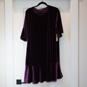 Halogen Purple Velvet Dress